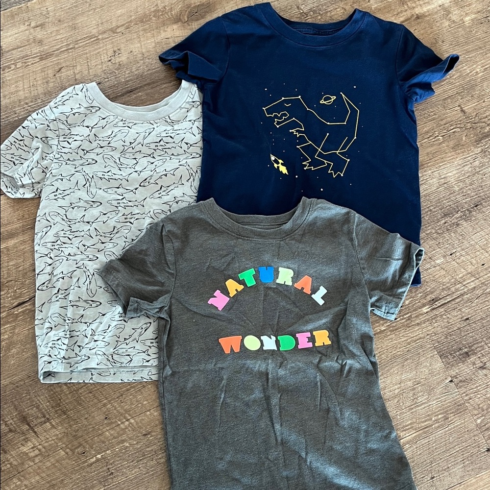 Cat & Jack Kids' T-Shirt Trio - Navy, Gray, Multicolor